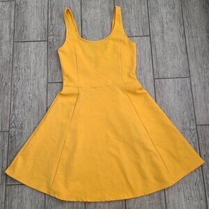 H&M Divided women's mustard yellow ribbed sleeveless dress size 6